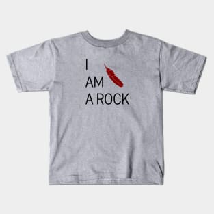 I Am A Rock, burgundy Kids T-Shirt